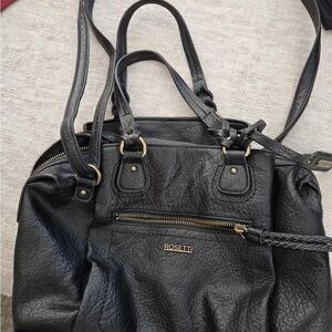 Rosetti Black Textured Shoulder Bag